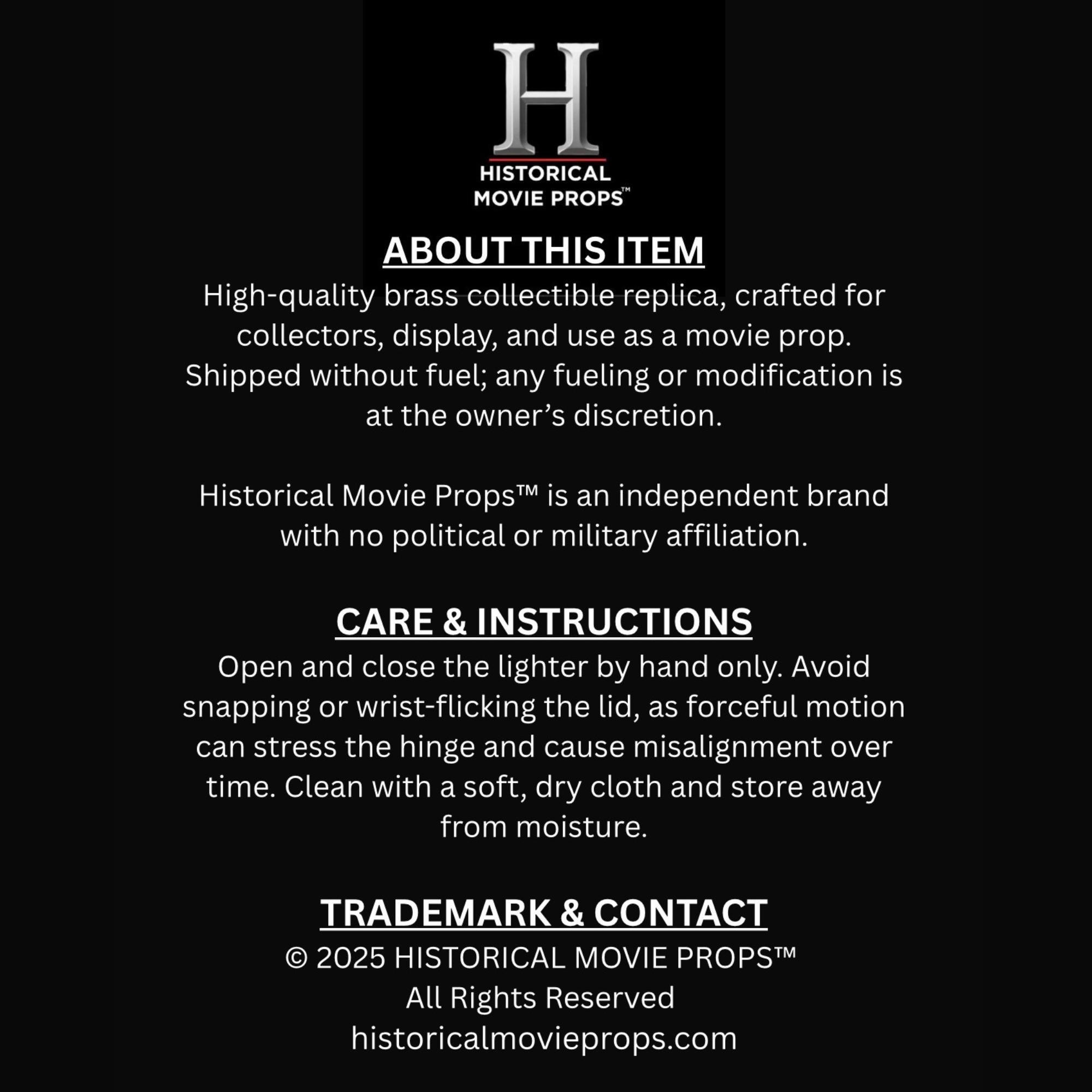 Vintage German Military Lighter - Historical Movie Props™